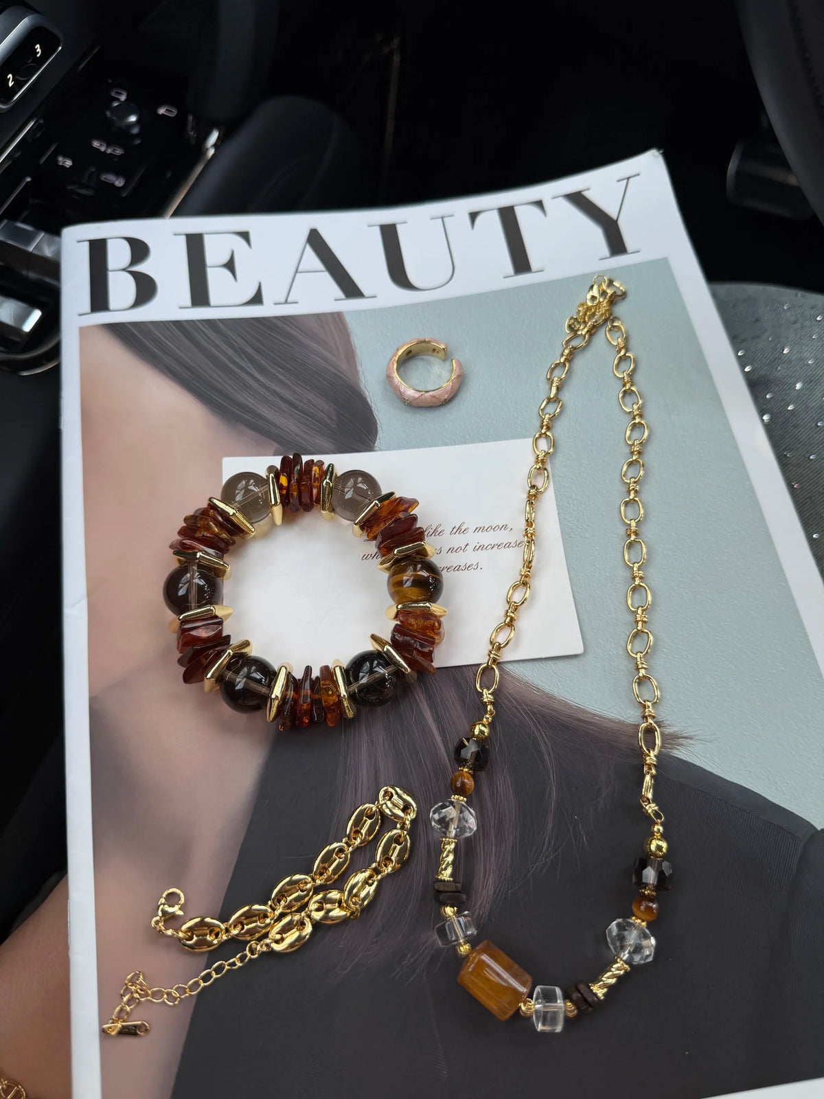 Amber Aura Vintage Crystal Bracelet