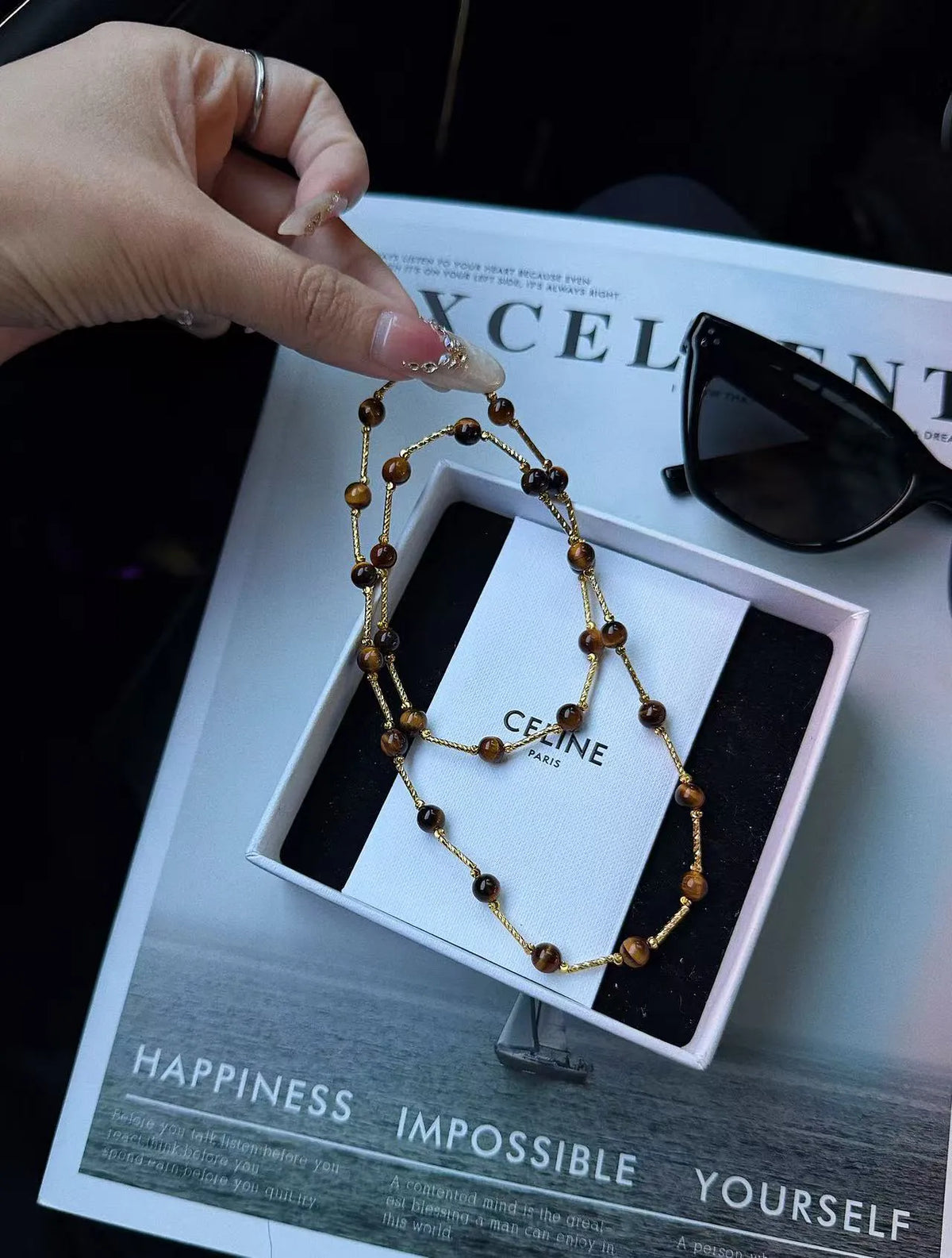 Golden Tiger Eye Triple-Wrap Bracelet