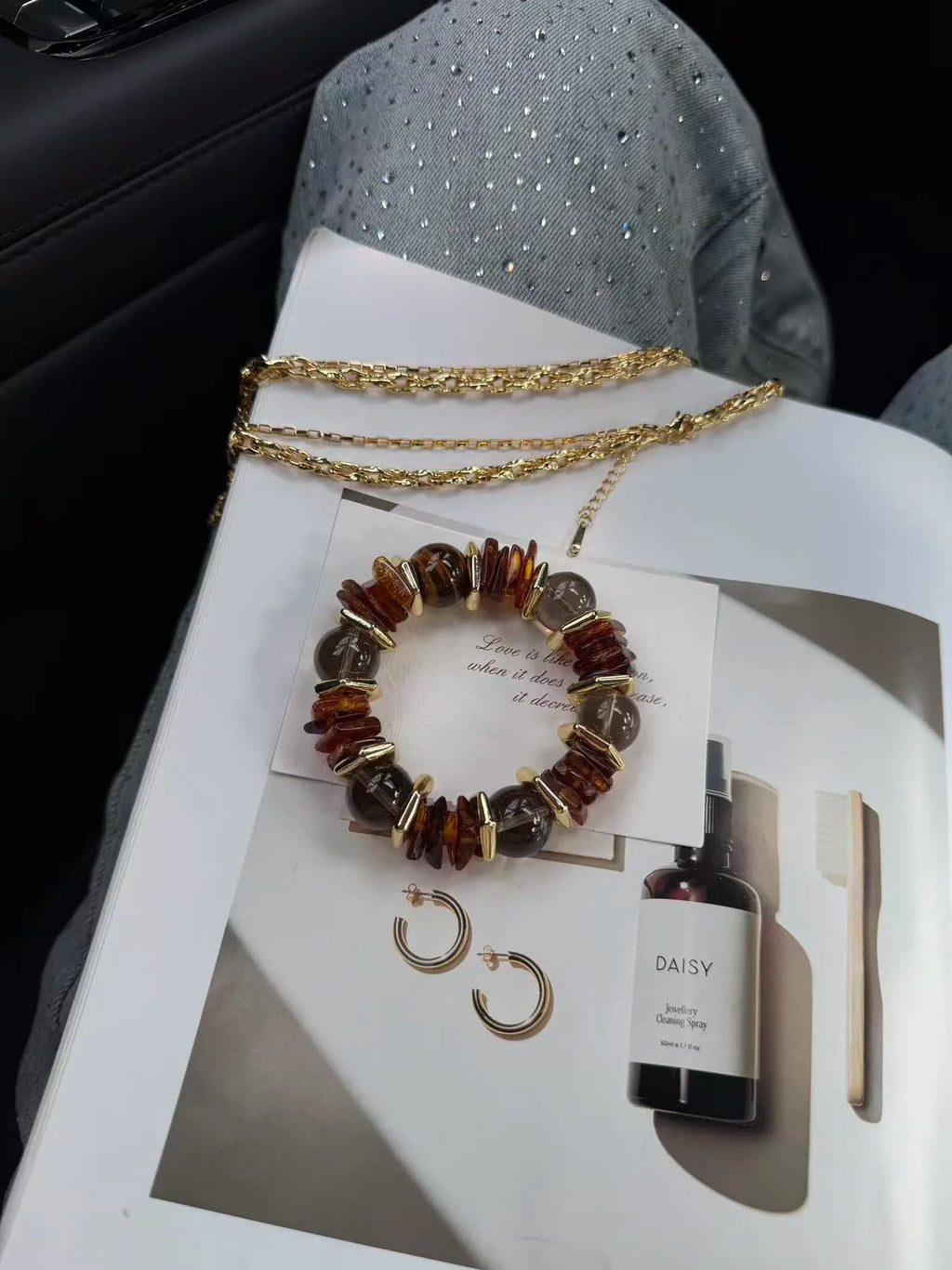 Amber Aura Vintage Crystal Bracelet