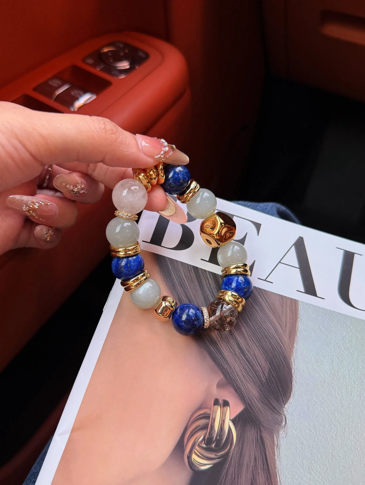 Blue Porcelain Lapis Lazuli Bracelet