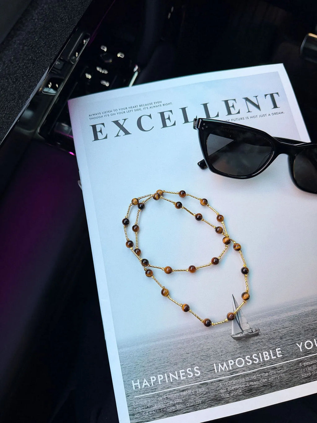 Golden Tiger Eye Triple-Wrap Bracelet
