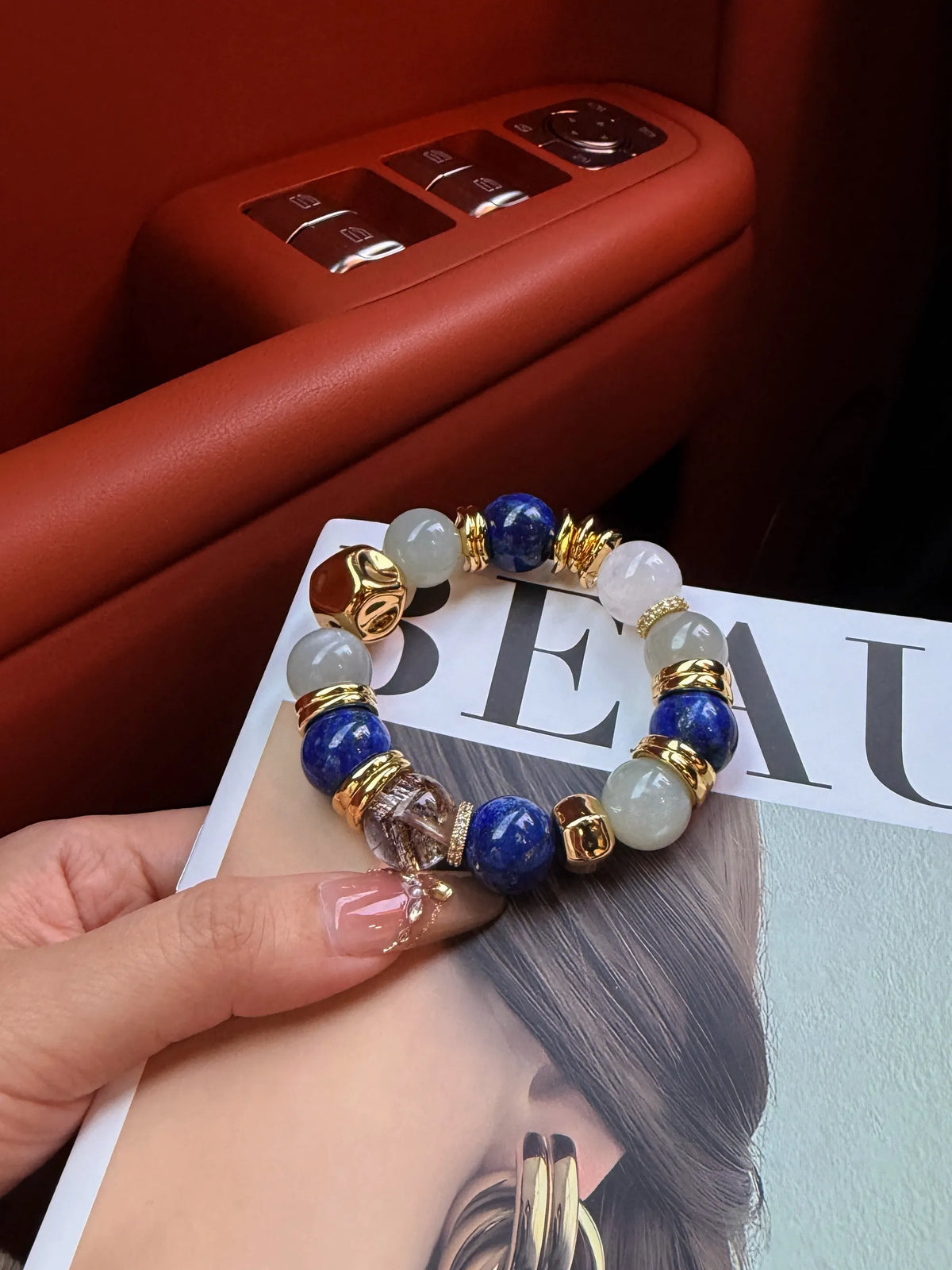Blue Porcelain Lapis Lazuli Bracelet