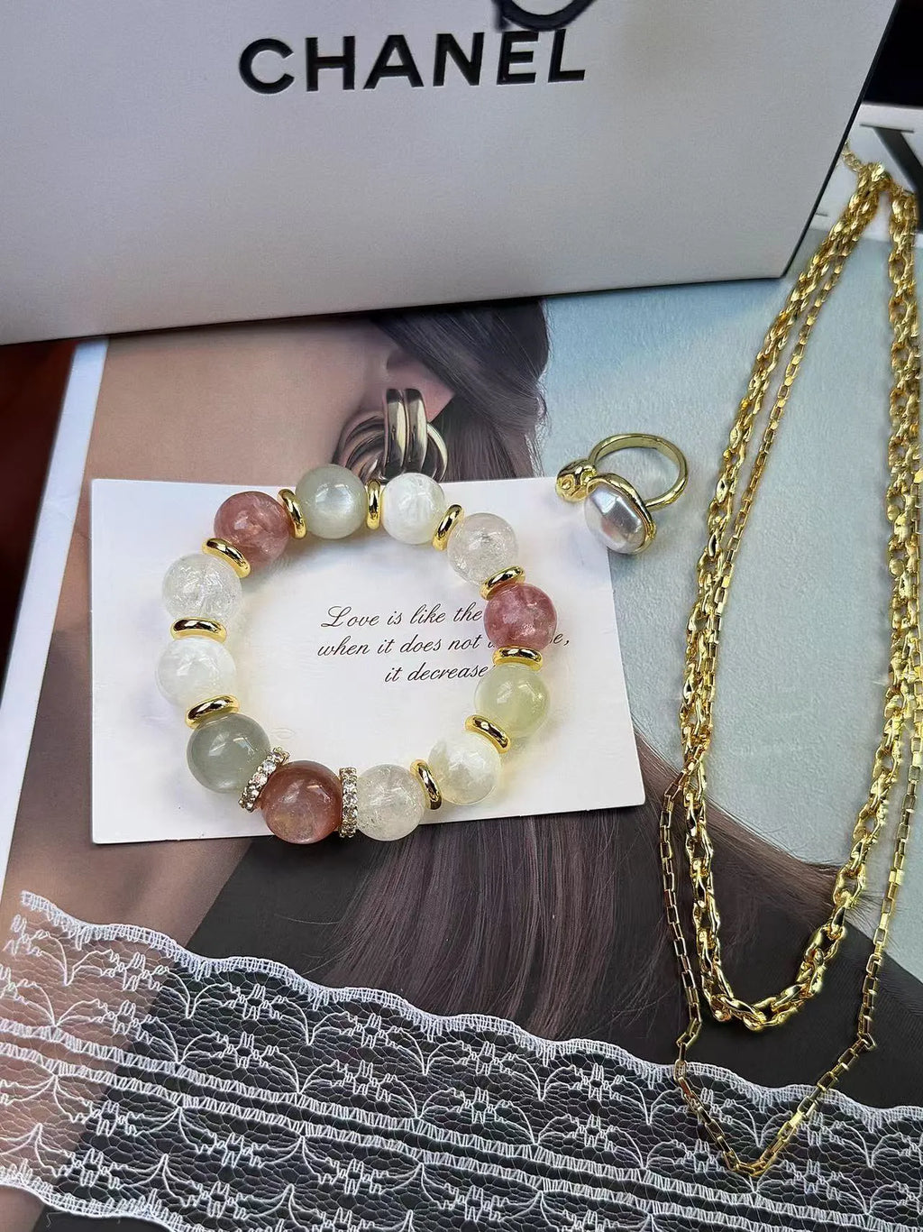 Blush Moon Moonstone Bracelet
