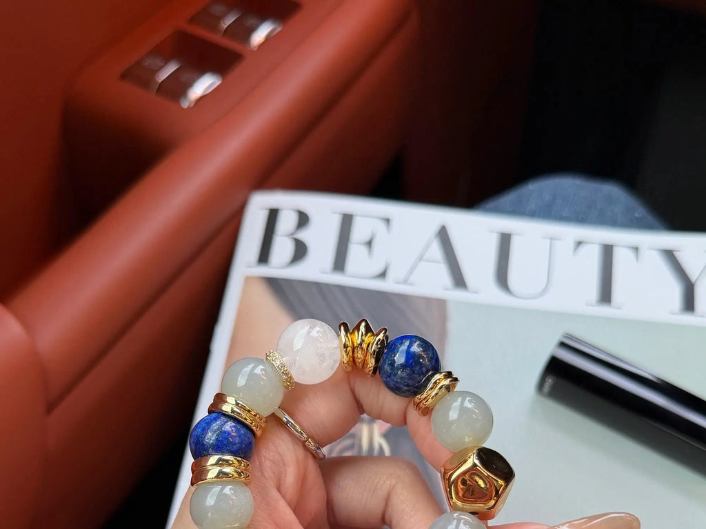 Blue Porcelain Lapis Lazuli Bracelet
