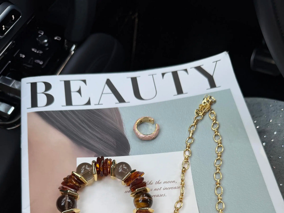 Amber Aura Vintage Crystal Bracelet
