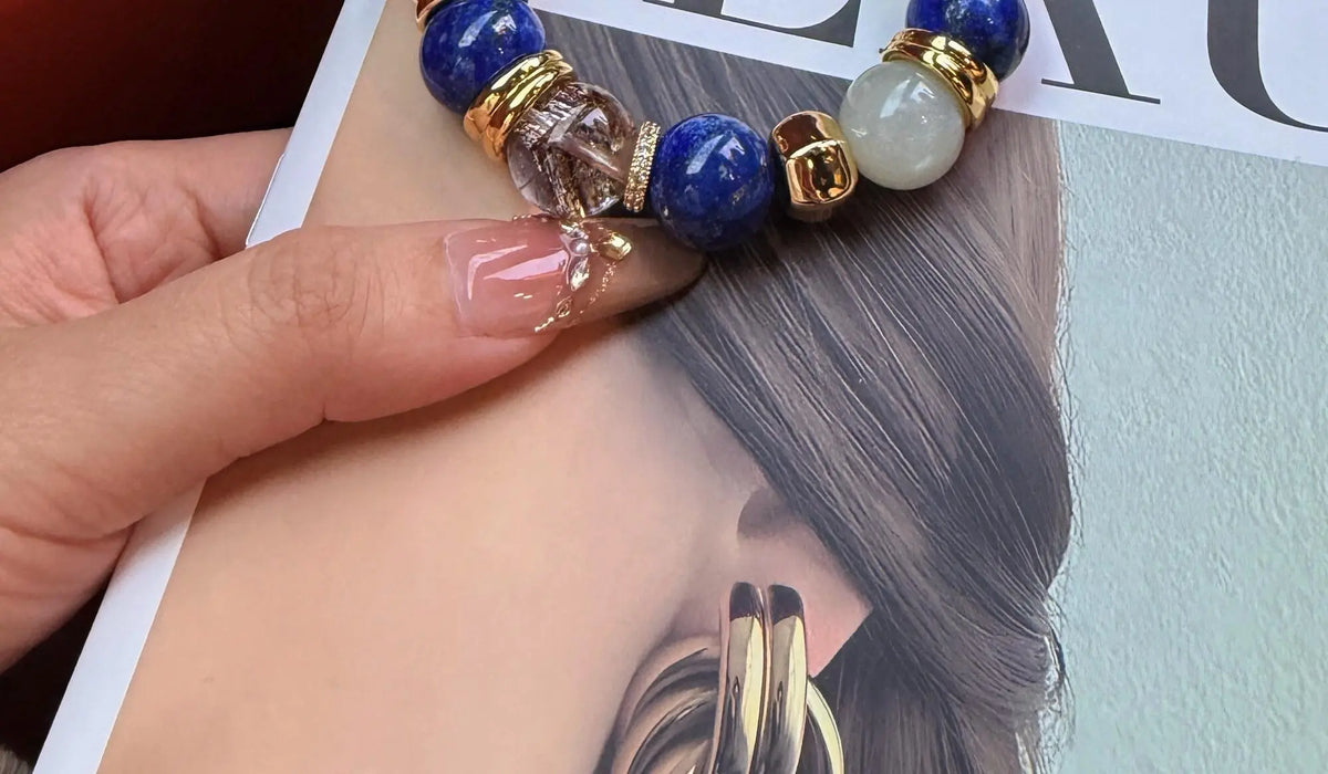 Blue Porcelain Lapis Lazuli Bracelet