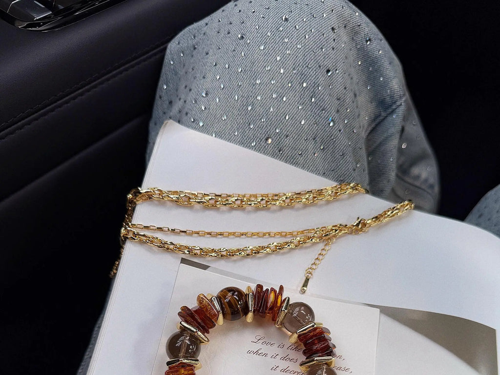 Amber Aura Vintage Crystal Bracelet