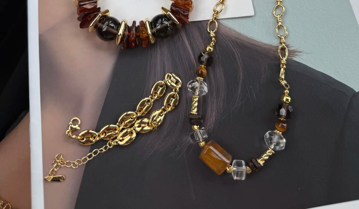 Amber Aura Vintage Crystal Bracelet