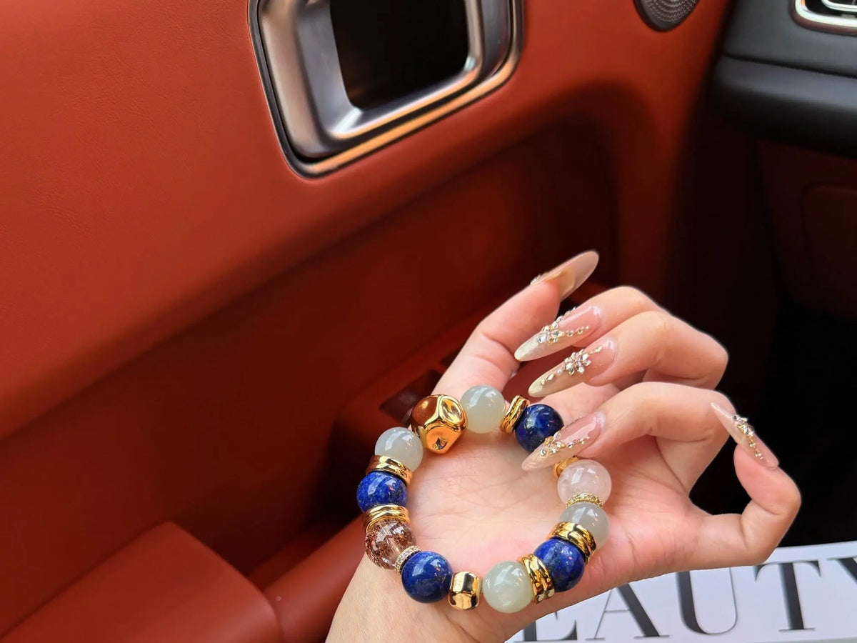 Blue Porcelain Lapis Lazuli Bracelet