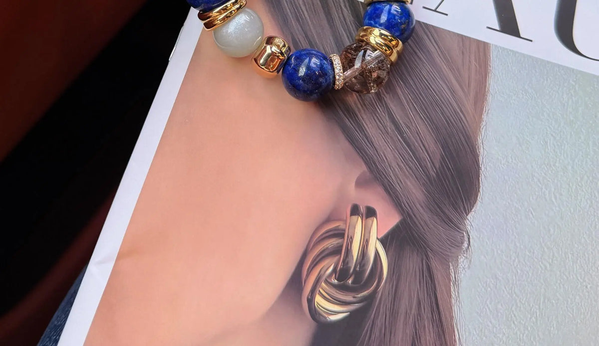 Blue Porcelain Lapis Lazuli Bracelet