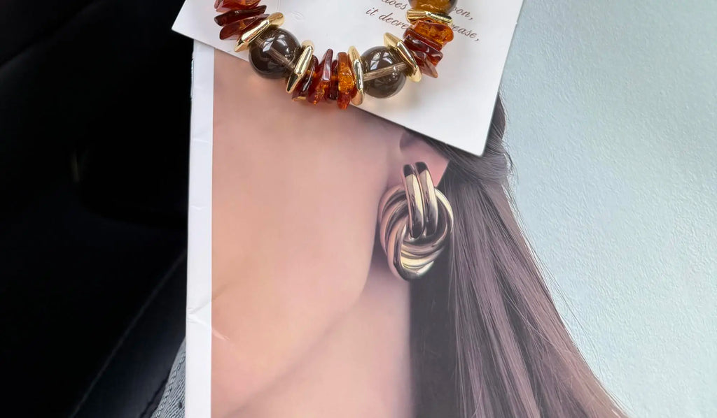 Amber Aura Vintage Crystal Bracelet