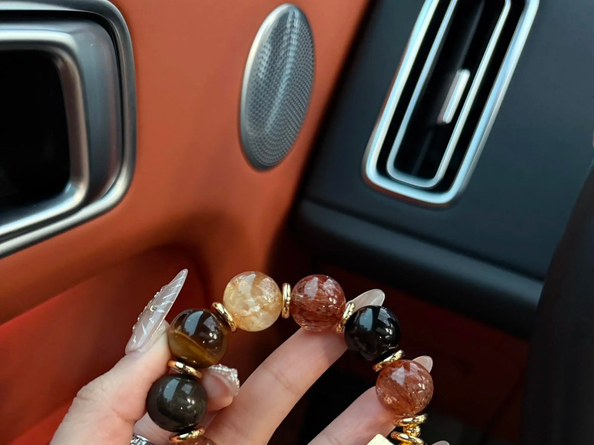 Pumpkin Carriage Red Agate Bracelet