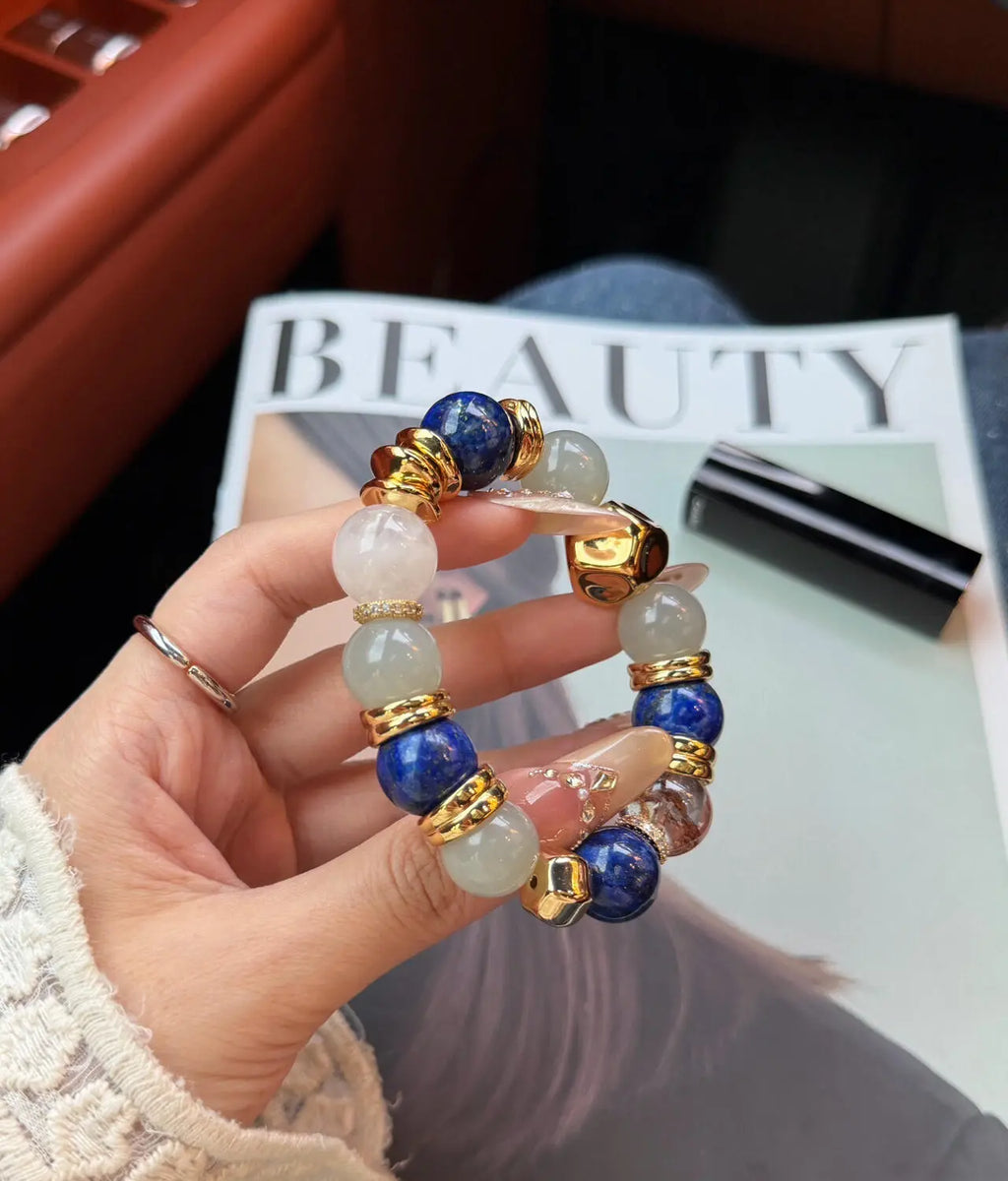 Blue Porcelain Lapis Lazuli Bracelet
