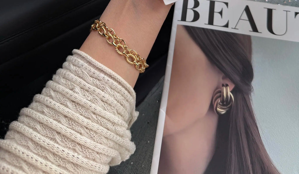 Amber Aura Vintage Crystal Bracelet