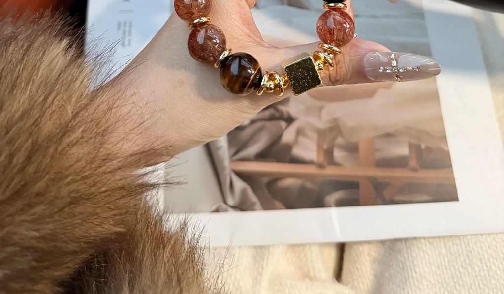 Pumpkin Carriage Red Agate Bracelet