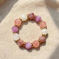 Twilight Peach Pink Crystal Bracelet