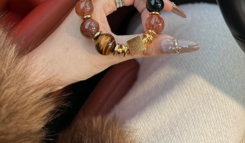Pumpkin Carriage Red Agate Bracelet