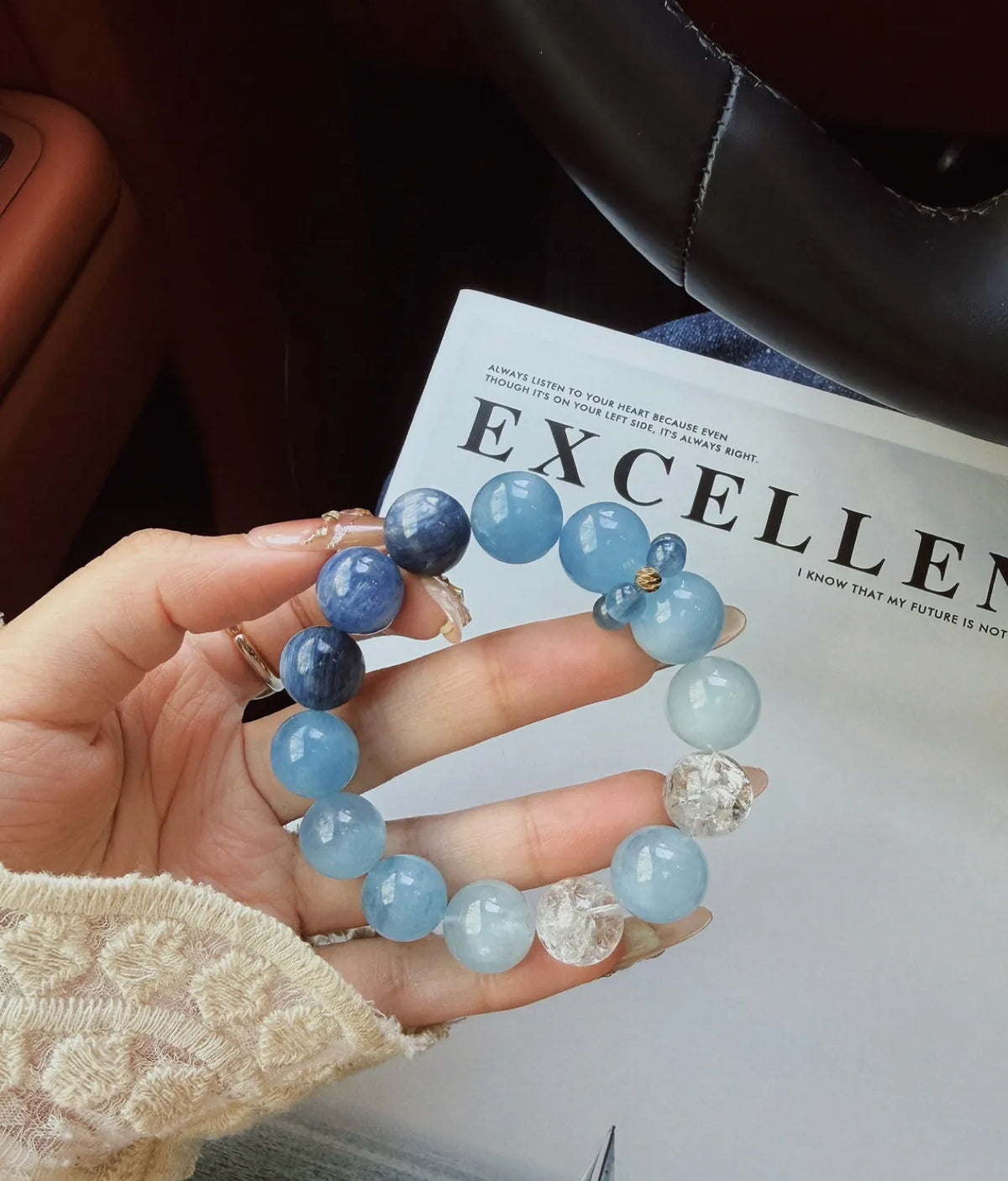 Sea Salt Gradient Aquamarine Bracelet