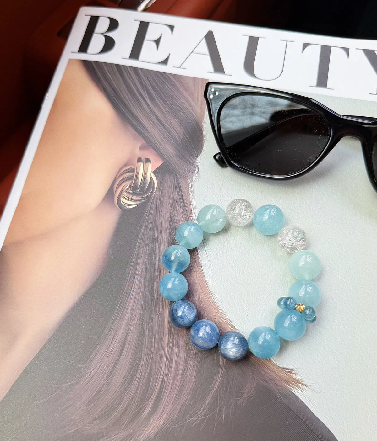 Sea Salt Gradient Aquamarine Bracelet