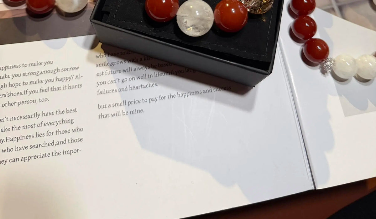 Cherry Red Agate Phantom Quartz Bracelet