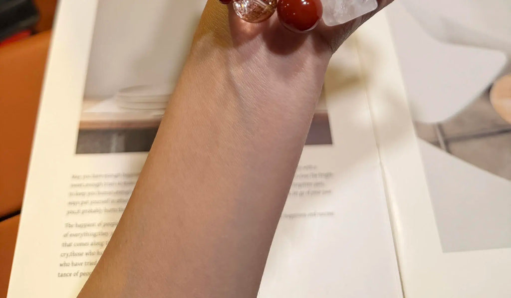 Cherry Red Agate Phantom Quartz Bracelet