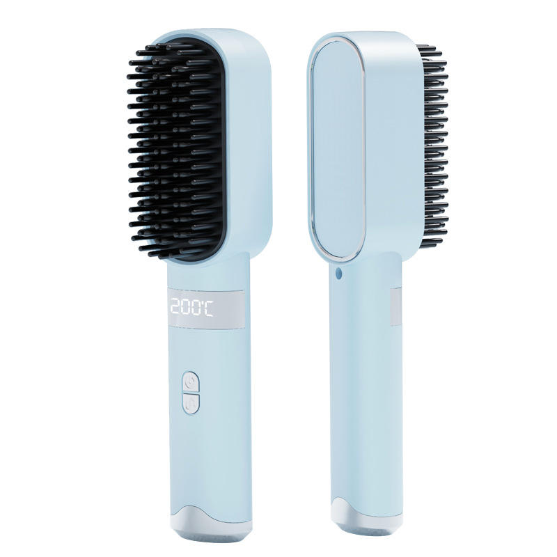 Long-Handle Heated Straightening Brush
