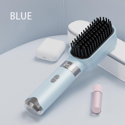 Long-Handle Heated Straightening Brush