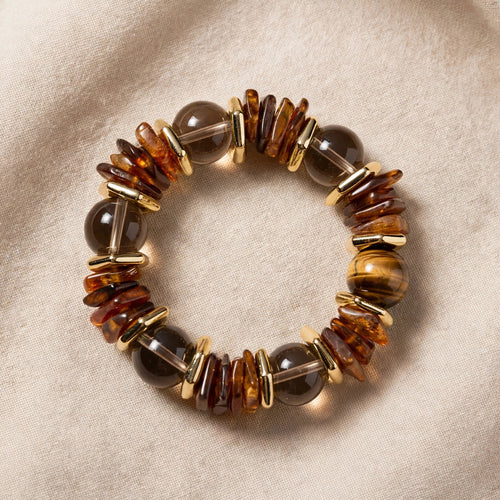 Amber Aura Vintage Crystal Bracelet
