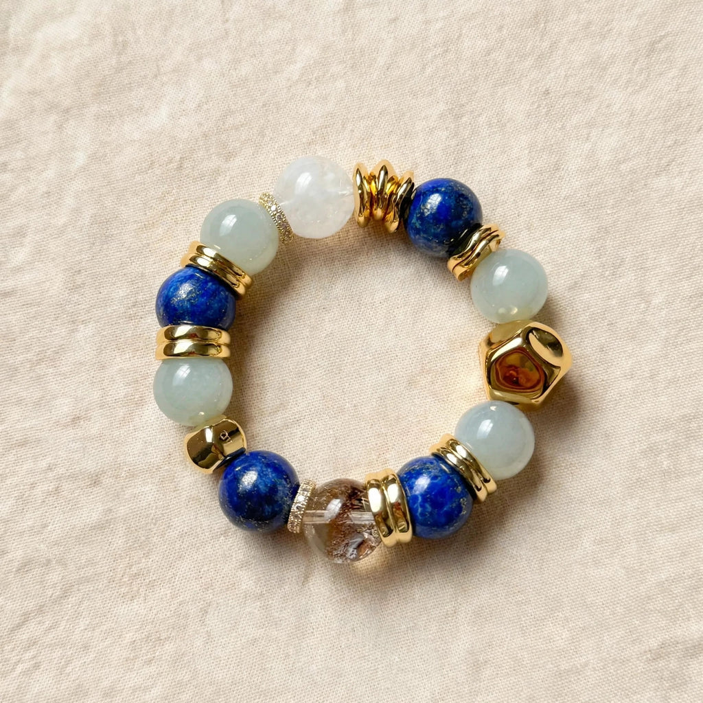 Blue Porcelain Lapis Lazuli Bracelet